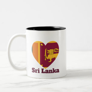Sri Lanka Heart Flag Two-Tone Coffee Mug