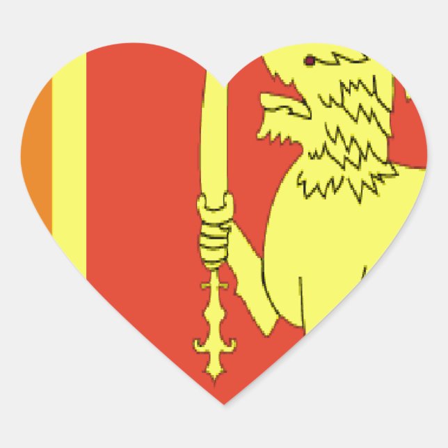 sri lanka heart sticker (Front)