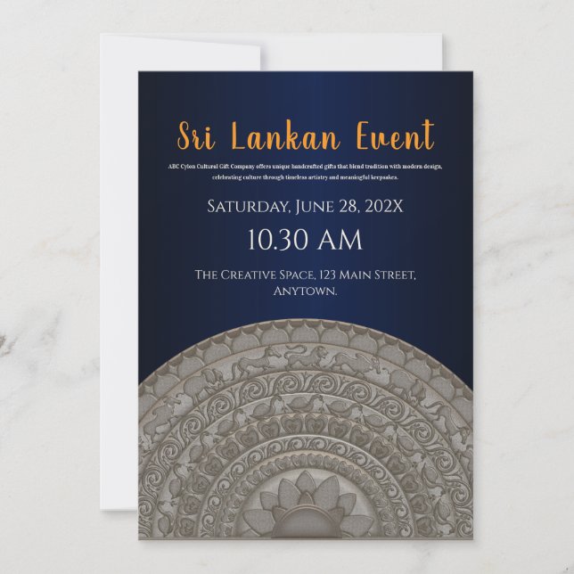 Sri Lanka invitation design (Front)