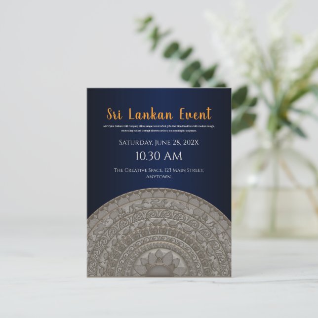 Sri Lanka invitation design Postcard (Standing Front)