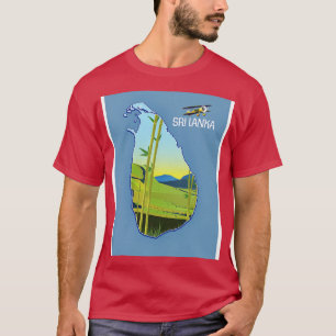 Sri Lanka island travel map T-Shirt