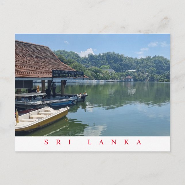 Sri Lanka Kandy Lake view postcard (Front)
