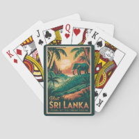 Sri Lanka Landscape Illustration Travel Art Retro