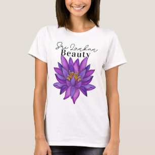 Sri Lanka Lotus Flower Painting T-Shirt