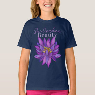 Sri Lanka Lotus Flower Painting T-Shirt