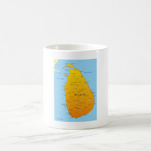 Sri Lanka Map Coffee Mug