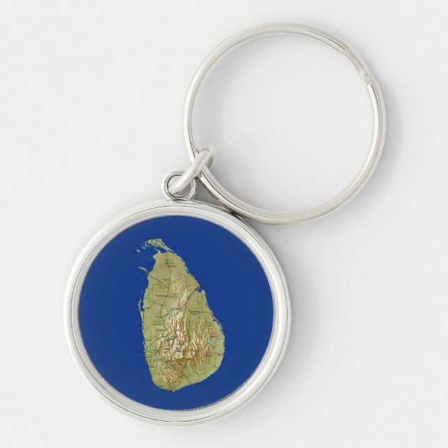 Sri Lanka Map Keychain (Front)