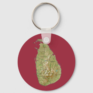 Sri Lanka Map Keychain