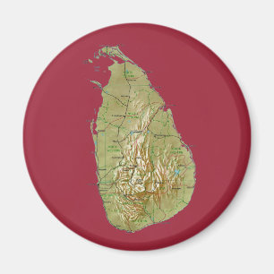 Sri Lanka Map Magnet