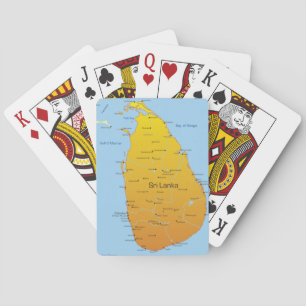 Sri Lanka Map Playing Cards