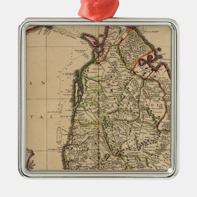 Sri Lanka Metal Tree Decoration (Front)