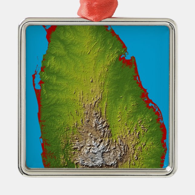 Sri Lanka Metal Tree Decoration (Front)