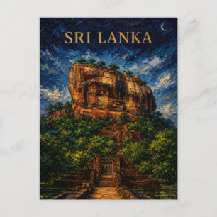 Sri Lanka: Mystic Night Sigiriya Art Souvenir Postcard