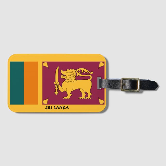 Sri Lanka National Flag Patriotic Luggage Tag (Front Horizontal)