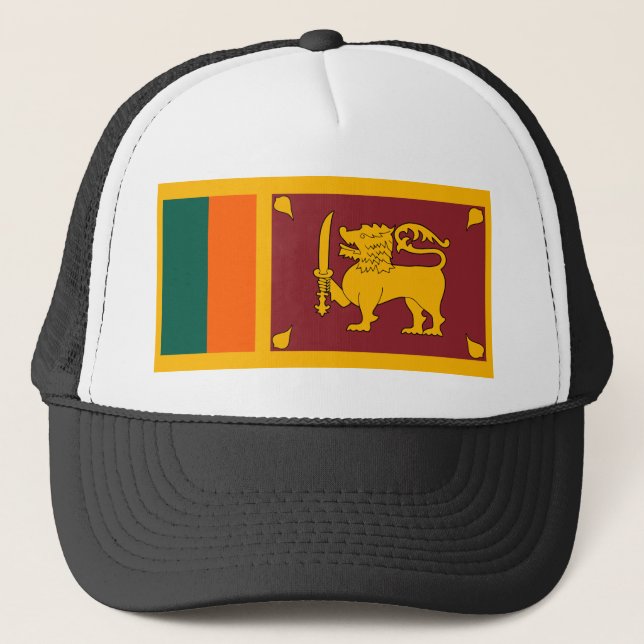 Sri Lanka National World Flag Trucker Hat (Front)