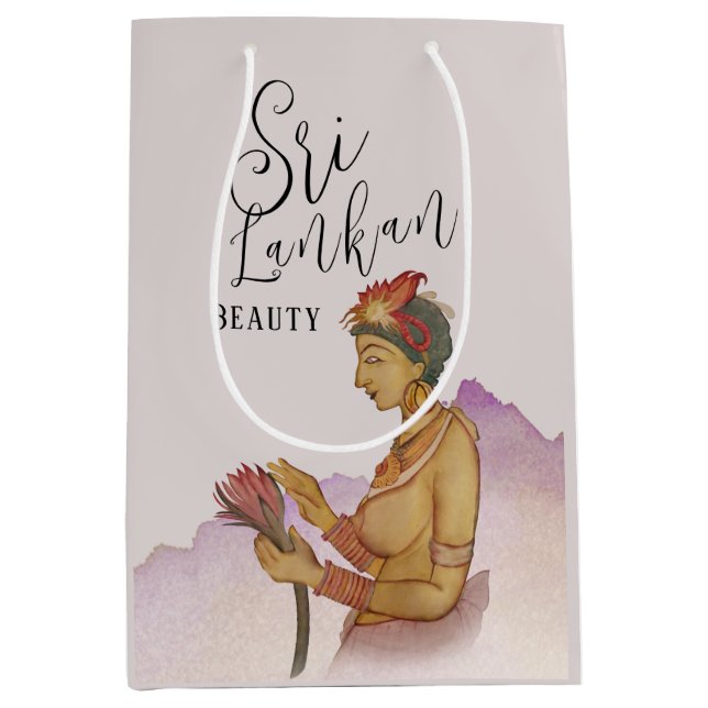 Sri Lanka Sigiriya Paintings Medium Gift Bag (Front)