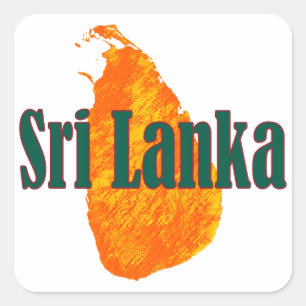 Sri Lanka Square Sticker