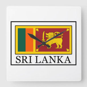 Sri Lanka Square Wall Clock