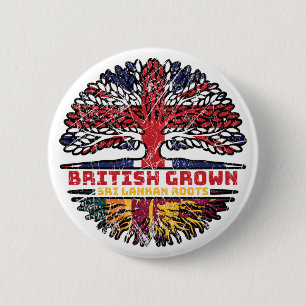 Sri Lanka Sri Lankan Uk United Kingdom British 6 Cm Round Badge