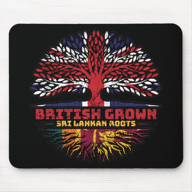 Sri Lanka Sri Lankan Uk United Kingdom British Mouse Mat (Front)