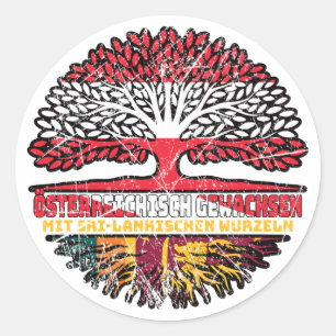 Sri Lanka Sri Lankisch Österreichisch Österreich Classic Round Sticker