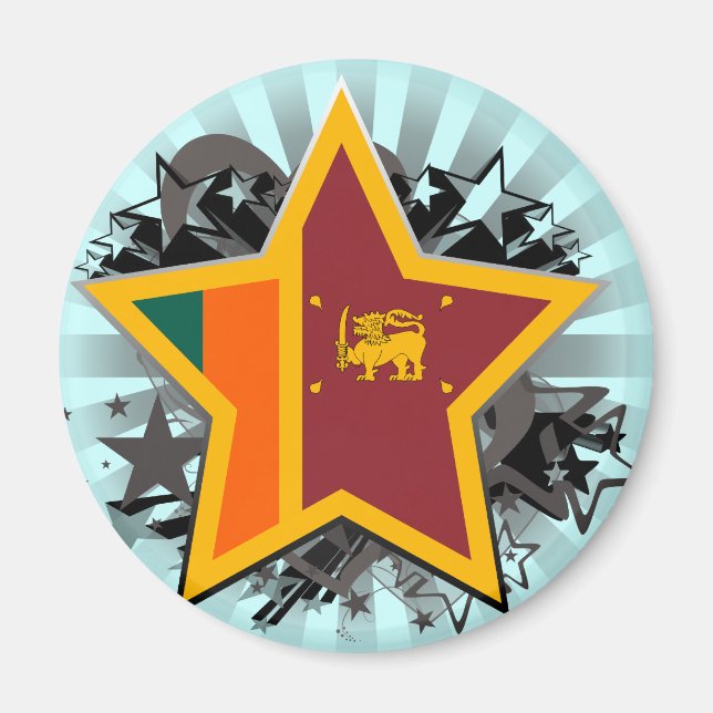Sri Lanka Star Magnet (Front)