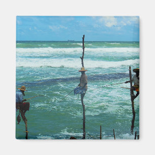 Sri Lanka Stilt fishing Magnet