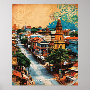 Sri Lanka Streetscape Poster