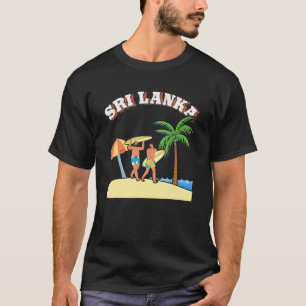Sri Lanka Surfer Beach Summer Vacation Surfing Sri T-Shirt