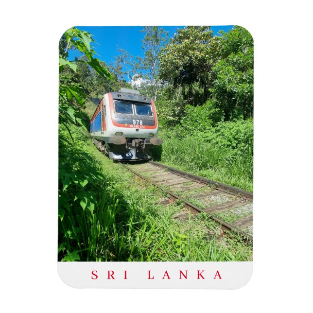 Sri Lanka train view fridge magnet (Vertical)