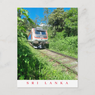 Sri Lanka train view postcard