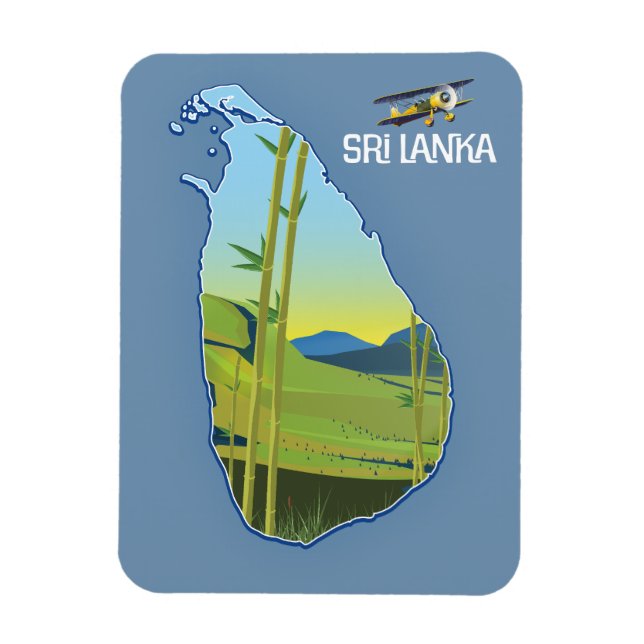 Sri Lanka travel map Magnet (Vertical)