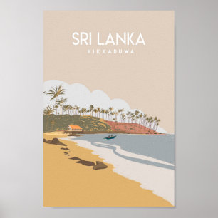 Sri lanka Travel poster  Hikkaduwa 