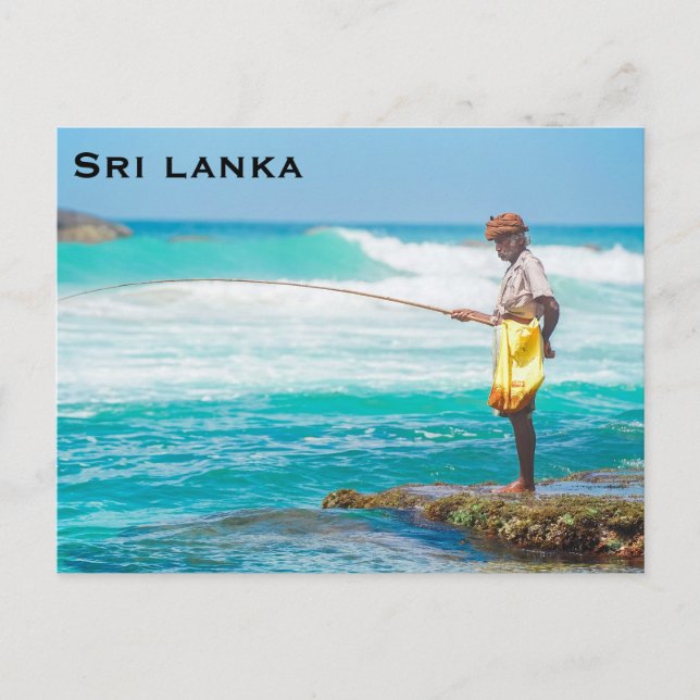 Sri lanka Vintage Travel Tourism Add Postcard (Front)
