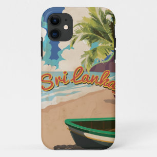 Sri Lanka Vintage Vacation Travel Poster iPhone 11 Case