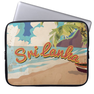 Sri Lanka Vintage Vacation Travel Poster Laptop Sleeve