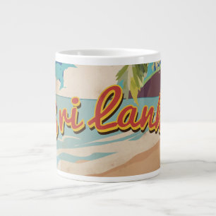 Sri Lanka Vintage Vacation Travel Poster Large Coffee Mug