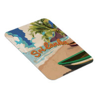 Sri Lanka Vintage Vacation Travel Poster
