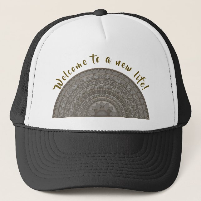 Sri Lanka Welcome T-Shirt Trucker Hat (Front)