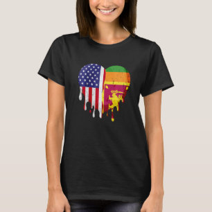 Sri Lankan American Patriot Grown Country Melting T-Shirt