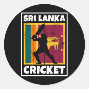 Sri Lankan Cricket Fan Flag Of Sri Lanka Cricket Classic Round Sticker