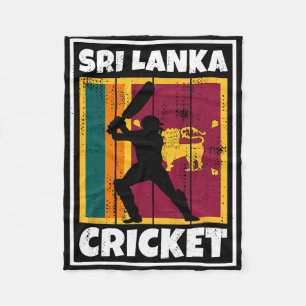 Sri Lankan Cricket Fan Flag Of Sri Lanka Cricket Fleece Blanket