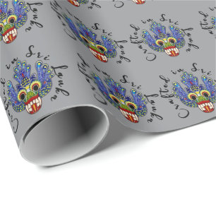 Sri Lankan cultural mask Wrapping Paper