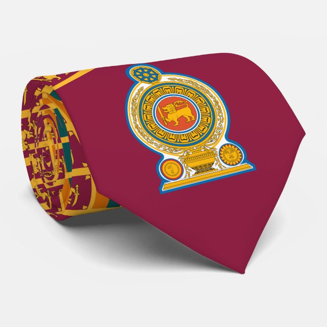 Sri Lankan Flag & Emblem, Flag of Sri Lanka Tie (Rolled)