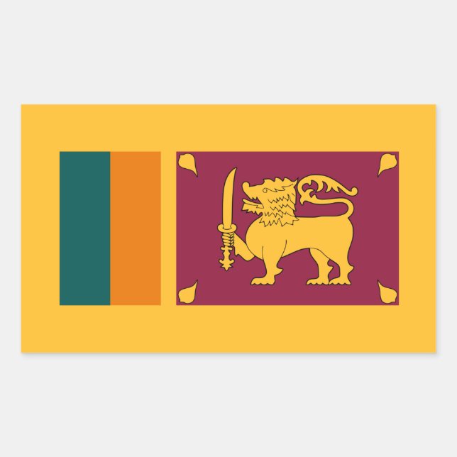 Sri Lankan Flag, Flag of Sri Lanka Rectangular Sticker (Front)