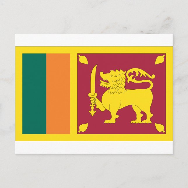 Sri Lankan Flag Postcard (Front)