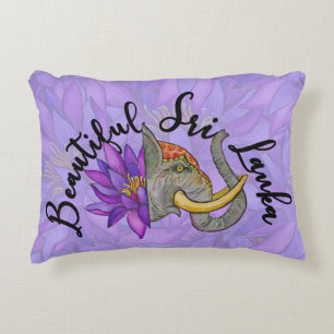 Sri Lankan Gifts with Elephant and Lotus Decorative Cushion