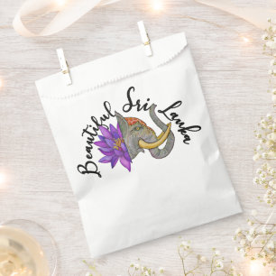 Sri Lankan Gifts with Elephant and Lotus Favour Bags