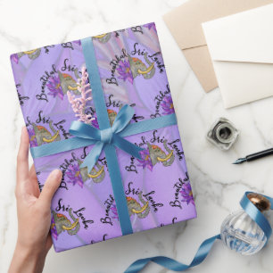 Sri Lankan Gifts with Elephant and Lotus Wrapping Paper