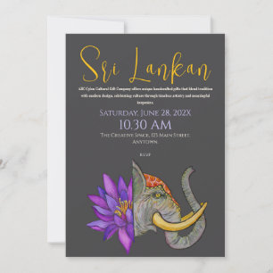 Sri Lankan Heritage Hand-painted Invitation